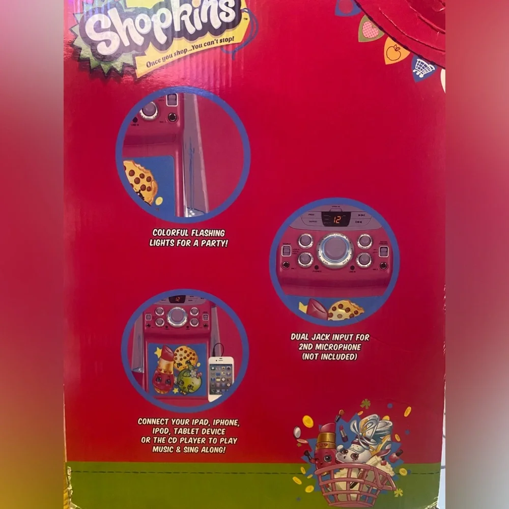 Shopkins Karaoke machine with Microphone